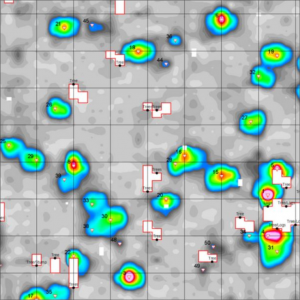 GeoSpectrum - Map of electromagnetic anomaly using a conductivity meter EM-63